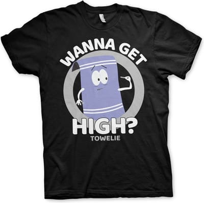 South Park Towelie Wanna Get High T-shirt Zwart