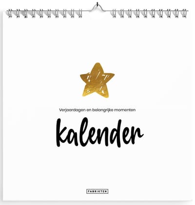 Fabrikten Verjaardagskalender Star - 21 x 21 cm - Sterren