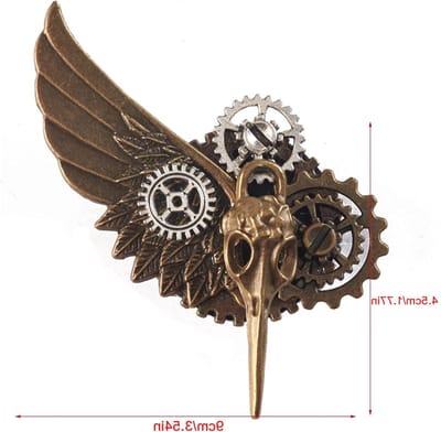 Steampunk pin in Gothic Retro stijl met tandwiel voor jassen en accessoires, uniek en opvallend