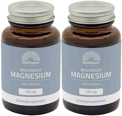 Mattisson Magnesium 100mg Biologisch - 2 x 60 vegacapsules - Voordeelverpakking