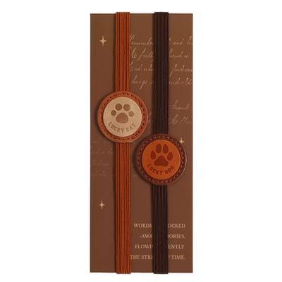 Elastische Notitieboek Band 2 stuks – PU Bloemen Vintage Steekpatroon - Notitieboek Accessoires & Planner Organizer Sluiting - Kattenklauwen