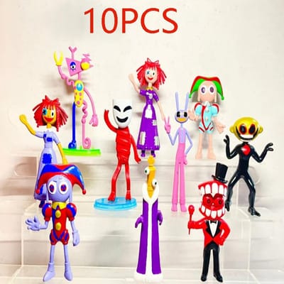 Het Geweldige Digitale Circus Figuur Pomni en Jax Pluche Poppen Speelgoed Schattig Geweldig Digitale Circus Figuur Kinderen Kinderen Kerstmis