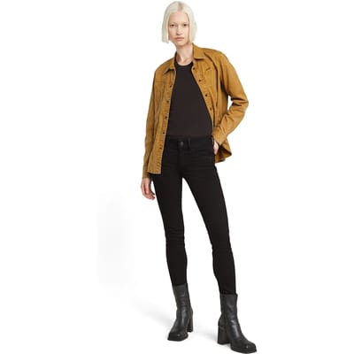 G-Star Lynn Mid Skinny Pitch Black Taglia: W24L30 | Pantaloni skinny Outlet | Donna | Nero