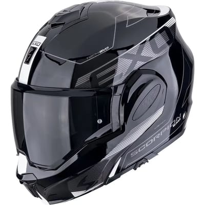 Scorpion Exo-Tech Evo Traveller Black-White - Systeemhelm - Maat XXL - Motorhelm - ECE 22-06 gekeurd
