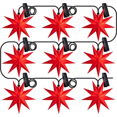 Sterntaler LED venster-sterrenketting IP44 rood