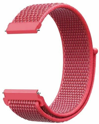 By Qubix - 20mm - Sport Loop nylon bandje - Donkerroze - Geschikt voor Huawei watch GT 2 (42mm) - Huawei watch GT 3 (42mm) - Huawei watch GT 3 Pro (43mm)