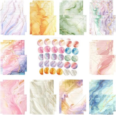 160 Delige Aquarel Briefpapier Set met Enveloppen voor Notities en Uitnodigingen