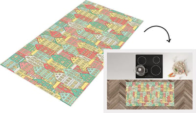 Keukenloper - Loper keuken - Huis - Patronen - Pastel - 120x60 cm - Keukenloper vinyl