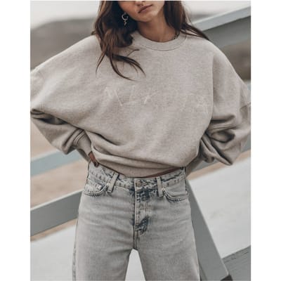 Mikuta The Grey Embroidered Standard Sweater Size: XS | Sweaters Outlet | Dames | Grijs