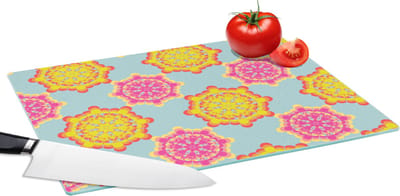 Glazen Snijplank - 39x28 - Flower Power - Design - Hippie - Snijplanken Glas