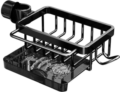 Rvs Keuken Sink Organizer - Duurzame Vaatdrainer en Sponshouder voor een Opgeruimde Keuken
