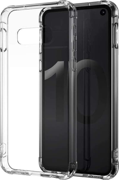 Hoesje geschikt voor Samsung Galaxy S10e - Clear Anti Shock Hybrid Armor Case Siliconen Back Cover Hoes Transparant