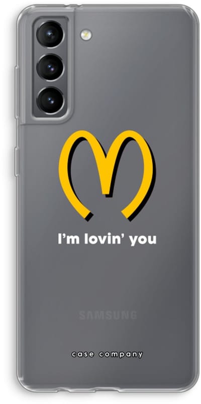 Case Company® - Hoesje geschikt voor Samsung Galaxy S21 hoesje - I'm lovin' you - Soft Cover Telefoonhoesje - Bescherming aan alle Kanten en Schermrand