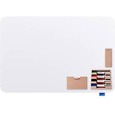 Whiteboard ESSENCE Legamaster - frameloos - geëmailleerd - B 900 x H 600 mm - met afgeronde hoeken