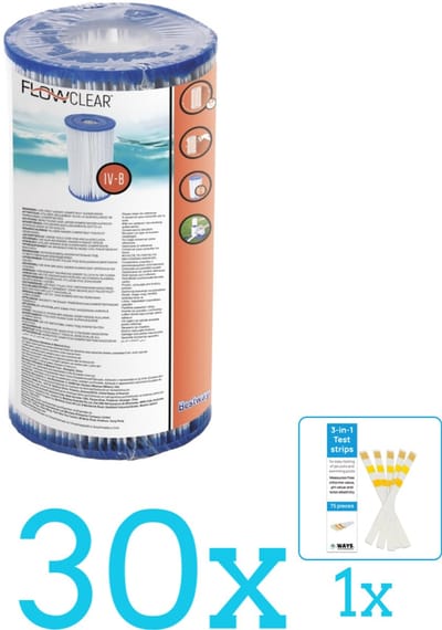 Bestway - Flowclear - Filtercartridge Type IV - Volumebundel - Filter - 30-delig