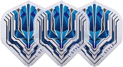 Champagne Flight EZ L1 Standaard Darts - Transparant Blauw