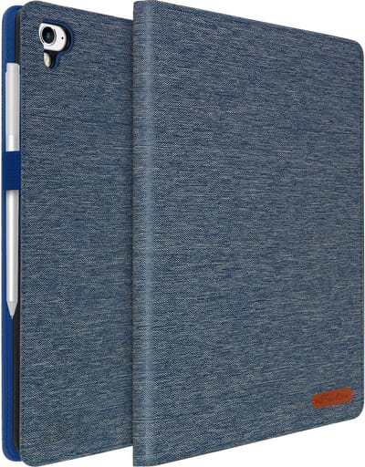 Avizar Hoesje Geschikt voor iPad 5 / iPad 6 / iPad Air met Pasjeshouder, Blauw