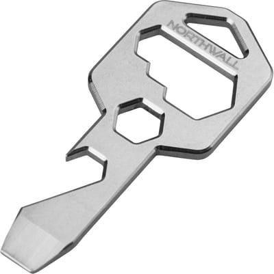 Northwall Multitool Sleutelhanger - 10-in-1 Flesopener, schroevendraaier, etc. - Sleutel Organizer Add-on - Stainless Steel
