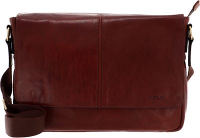 SADDLER Schoudertas Laptoptas met laptopvak Enzo Shoulder Bag Midbrown Bruine