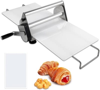 Deeglamineermachine - Handmatige walserij - Bakken thuis - 55 dikte-instellingen - 1016 x 394 cm - Zilver