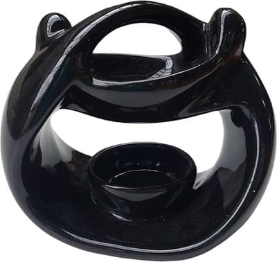 Floz Design vriendenkring 2 personen, met waxinelichtje en oliebrander - familiegeschenk, huwelijksgeschenk, vriendenbeeld - kwaliteit en fairtrade