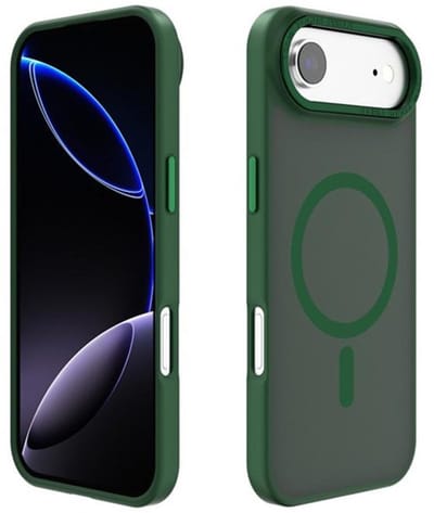 Backcover matte achterkant telefoonhoes [Compatibel met MagSafe] Schokbestendig Hoesje - Geschikt voor: Apple iPhone 17 Air - Groen