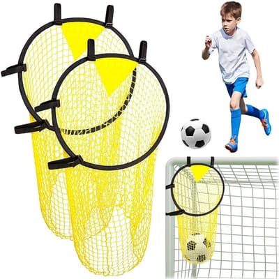 Voetbaldoel Netten, Set van 2, Ideaal voor Hoekschoten, Voetbaltraining en Verbetering van Schietnauwkeurigheid, Sportaccessoires voor Voetballers