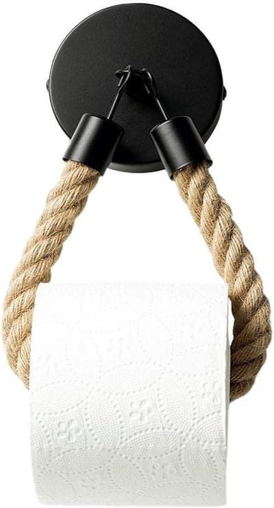 Toiletpapierhouder van touw, wandrek voor handdoeken, tissue rol opslag voor badkamer en keuken