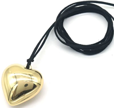 Ketting - Koord met Hart - Lengte 140 cm - Goudkleurig – valentijn – cadeau