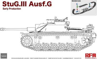 Rye Field Model Modelbouwpakket Militaire voertuigen - 5069 StuG. III Ausf. G Early Production with workable track links Plastic - 1:35 - Modelbouw
