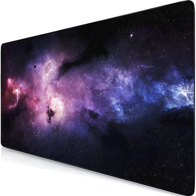 Dailygoods- Gaming Muismat XXL 800x400 mm - Antislip - Bureauonderlegger - Tafelonderlegger - Groot Formaat - Kosmosmotief
