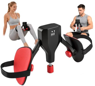 KZQ Inner Thigh Trainer - Bekkenbodem- en Kegel-oefenapparaat met slimme teller, 35 kg weerstand - Unisex, voor het vormen van billen en heupen - Kan thuis of onderweg worden gebruikt, inclusief weerstandsband