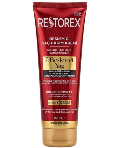 Restorex Nourishing Hair Conditioner – Bio-Oil Complex – 7 Voedende Oliën – Voor Droog en Beschadigd Haar – 250 ml – Vegan