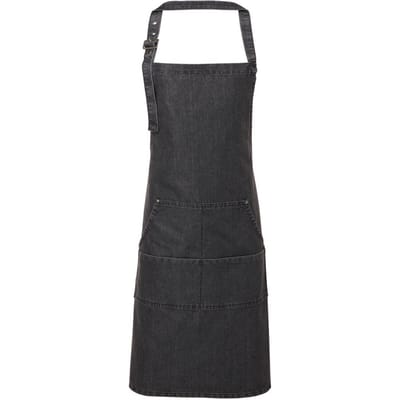 Premier Volledige schort in keperstof voor volwassenen (Zwarte denim)