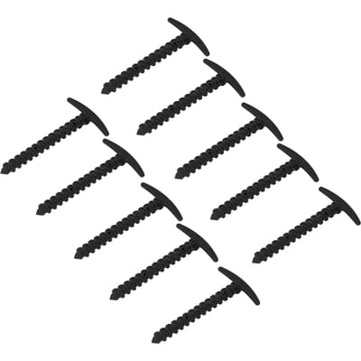 10 Pcs Piquets de Tente Plastique 5.7in Forme T Spirale Ancrages de Sol Piquets pour Bâches Auvent Camping Randonnée noir