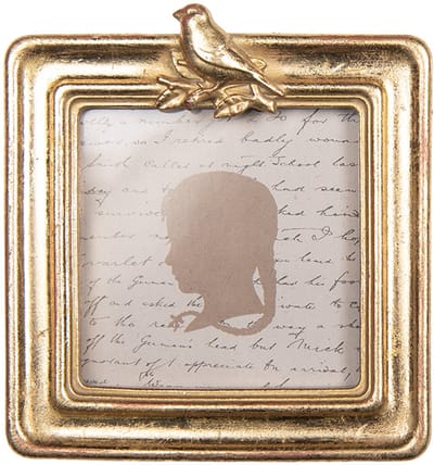 Clayre & Eef Fotolijst 8x8 cm Goudkleurig Kunststof