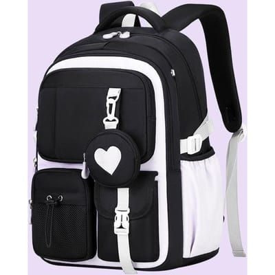 Liefdespatroon Schooltas Rugzak Etui Lunchtas Drie Delige Set Nylon Stof Waterdicht Jongen Meisje Tieners Trend Rugzak