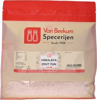 Van Beekum Specerijen - Himalaya Zout Fijn - 2 KG (hersluitbare stazak)