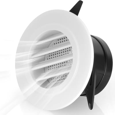 Rond Ventilatierooster 75 mm met Muggennet en Verstelbare Functie voor Garage, Keuken en Badkamer