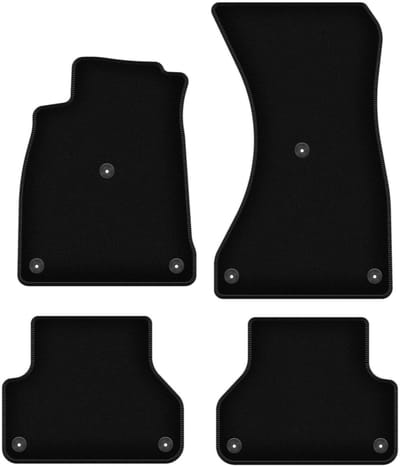 BASIC zwarte veloursmatten voor: Audi A4 B9 sportback, sedan, stationwagen, avant, allroad (2015-)