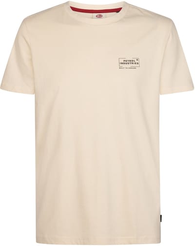 Petrol Industries - Heren Katoenen T-shirt met print russell - Wit - Maat S