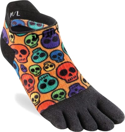 Injinji Women's Run Lightweight No-Show - Oranje/Blauw/Groen - 35-40