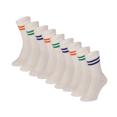 Morethansocks - Fashion sportsokken - Unisex - Multi Stripes - 9-Pack - Maat 36 t/m 47 - Sokken heren - Sokken dames - Sportsokken