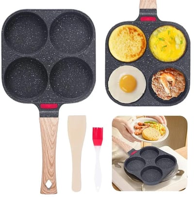 Dailygoods Eierkoekenpan Mini-koekenpan met anti-aanbaklaag, comfortabel handvat, voor omeletten, pannenkoeken en Hambur