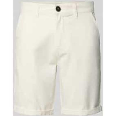 Korte chino van linnenmix