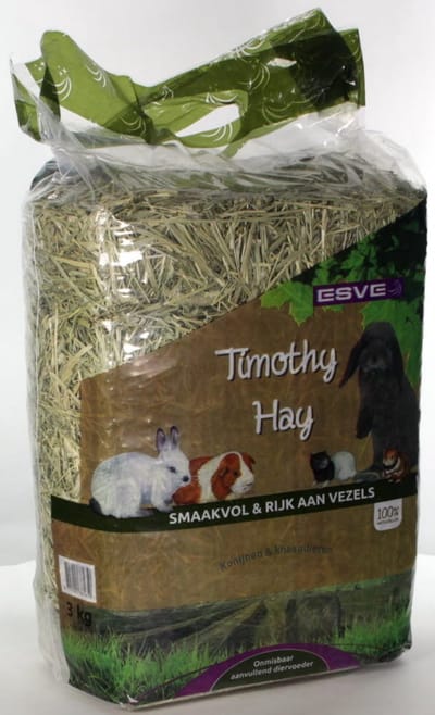 ESVE Timothy hooi 3 kg | vezelrijk ruwvoer voor konijnen en knaagdieren