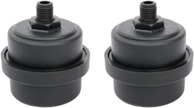 2-Pack Geluidsdempers voor Luchtcompressoren en Blowers - Filter met Kunststof Behuizing en Piston Demper (3/8"PT 16mm)