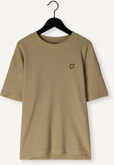 Lyle & Scott Waffle T-shirt Polo's & T-shirts Jongens - Polo shirt - Zand - Maat 134/140