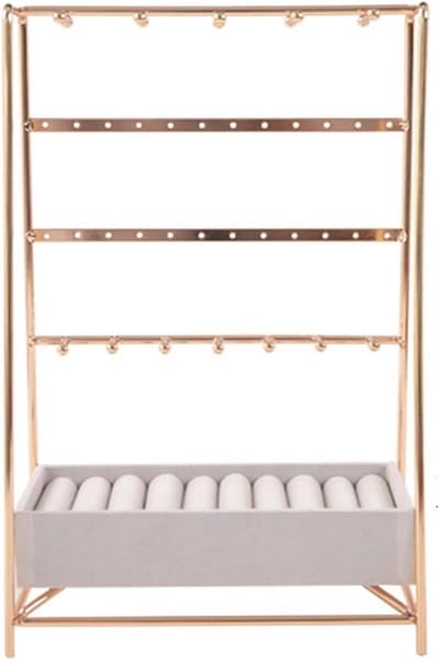 Sieraden Organizer - Juwelen Display - Sieraden Opbergen - 4 Lagen - 24 Gaten - Metaal
