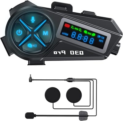 Motorhelm Hoofdtelefoon met Intercom Systeem, Draadloze Bluetooth Verbinding voor Motorrijders